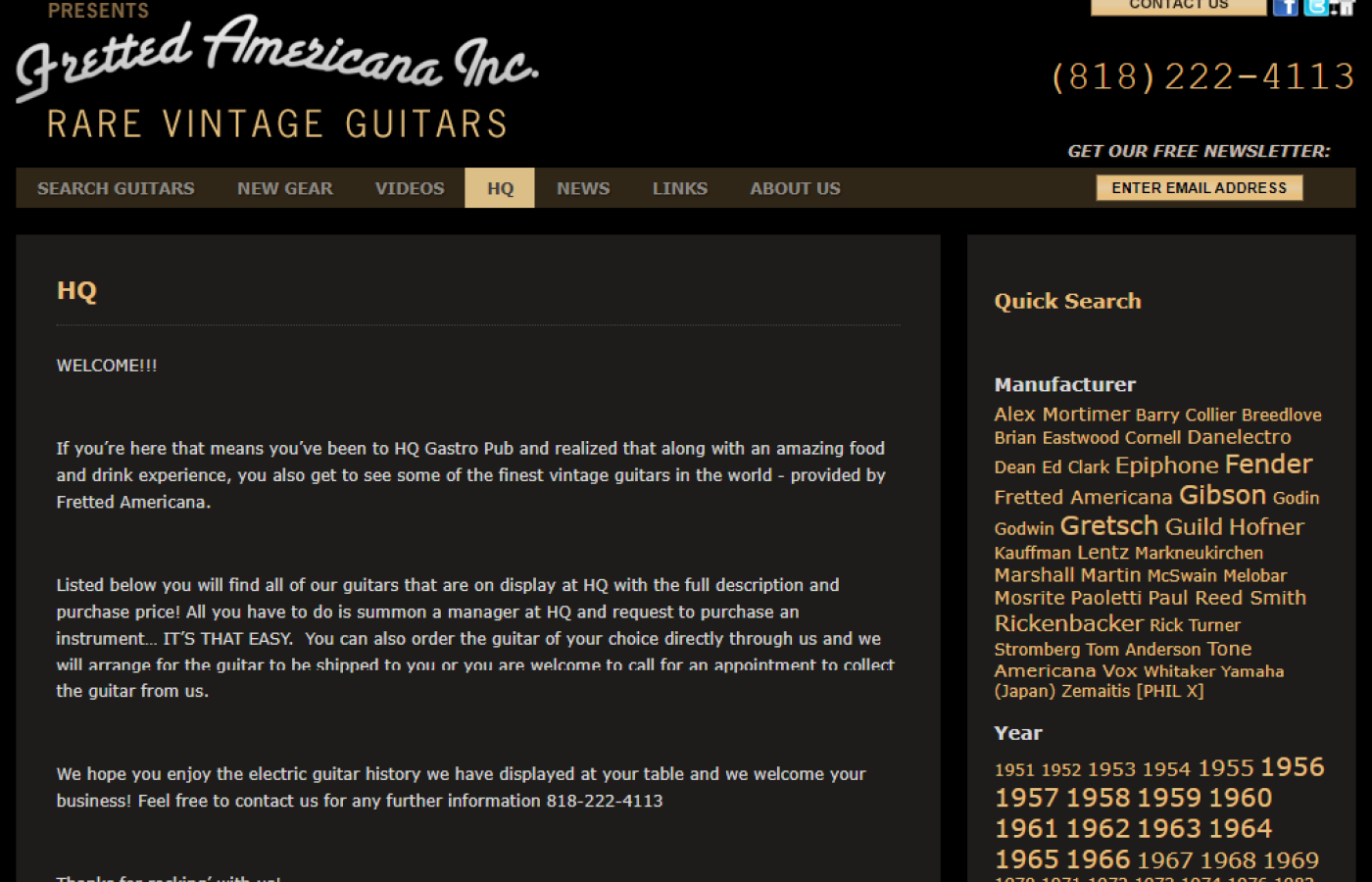 Fretted Americana Site - HQ 