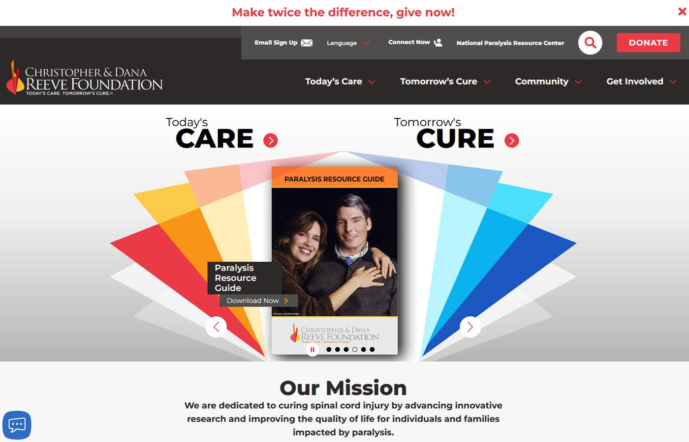 Christopher & Dana Reeve Foundation Home Page