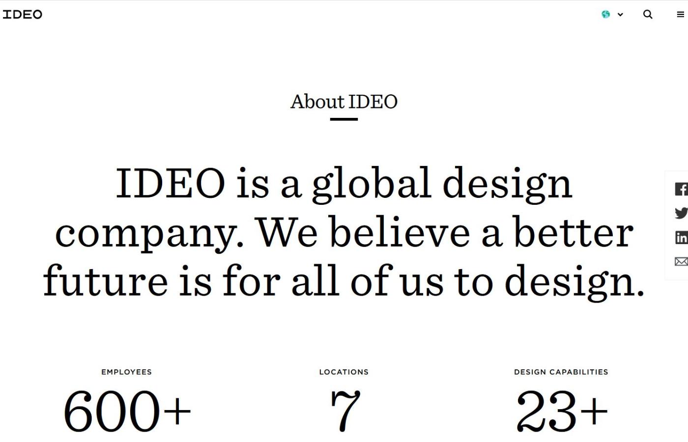 IDEO homepage